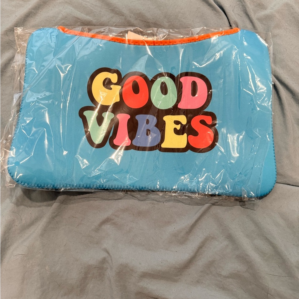 Colorful 'Good Vibes' Laptop Case